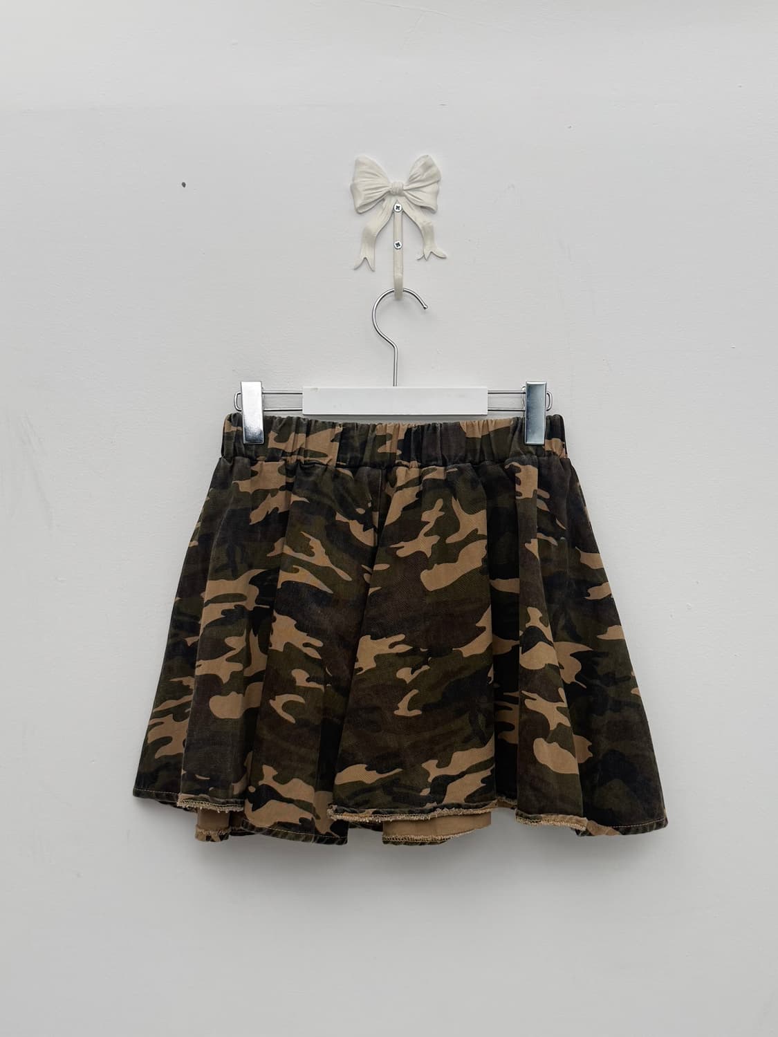 카모 플레어 밴딩 미니 스커트 상품이미지3