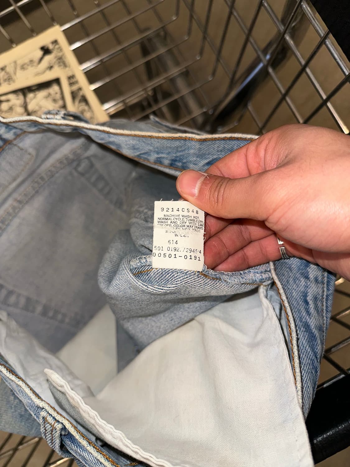 90’s Levi’s 501 repair denim washed pant 상품이미지10