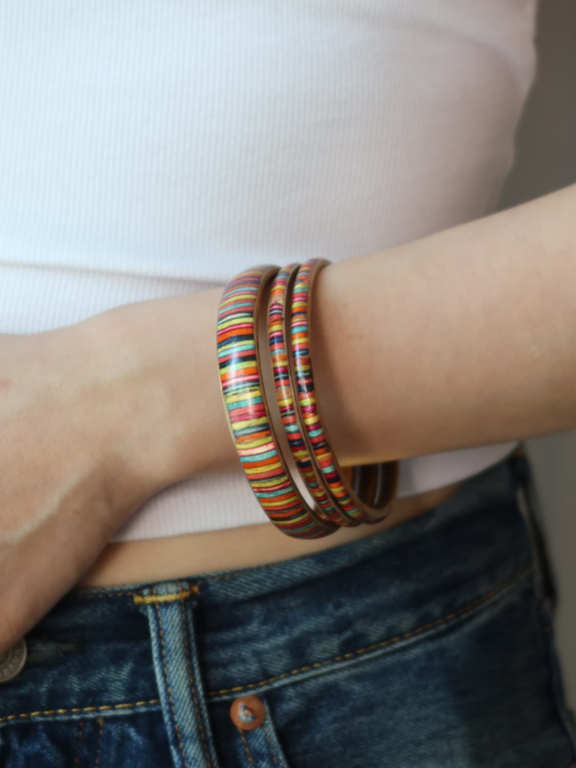 rainbow stack bangle set 상품이미지1