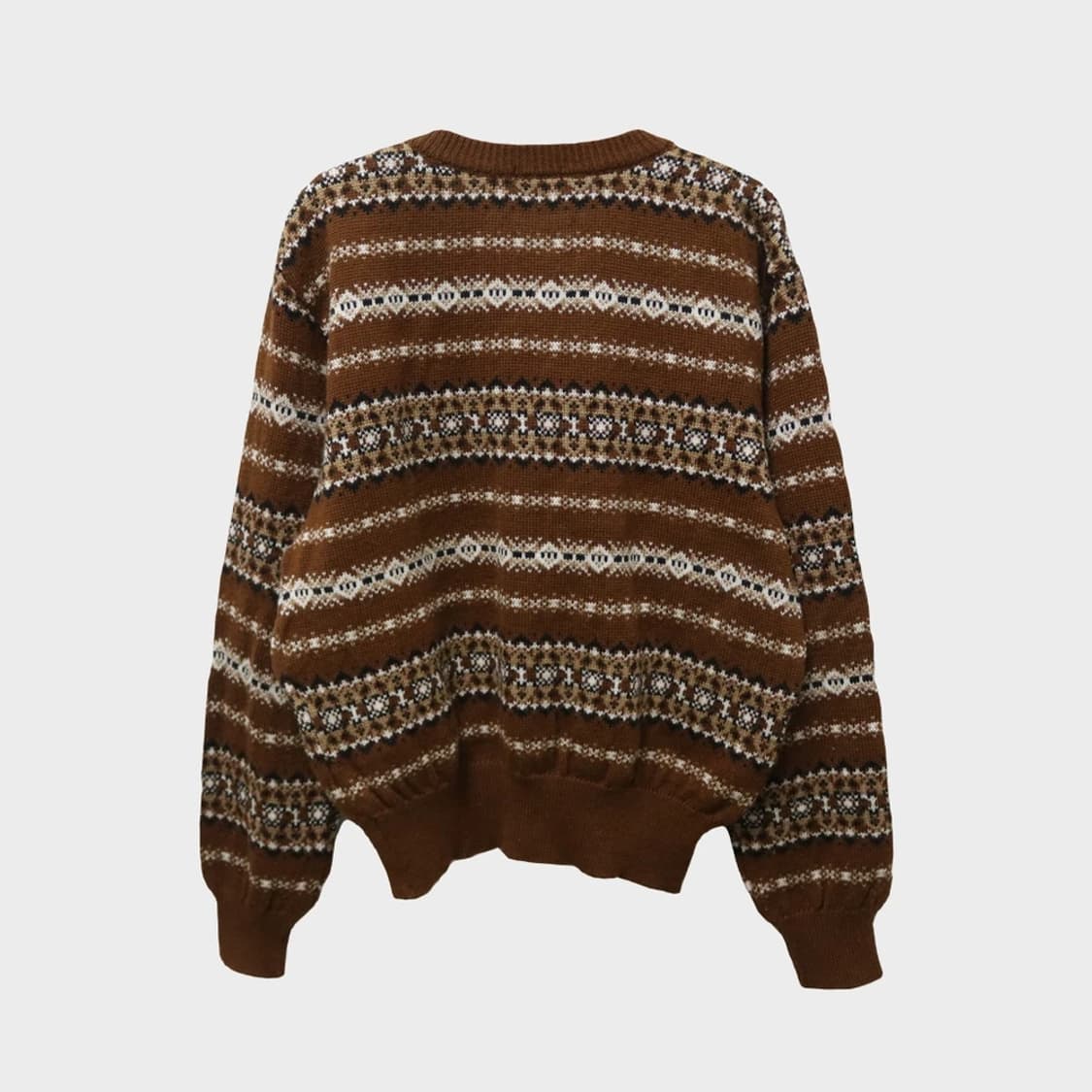 ROCOCO 눈꽃 패턴 울 혼방 니트 가디건 62061 상품이미지2