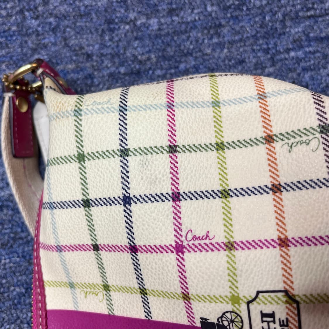 코치 y2k 체크 핸드백 상품이미지9