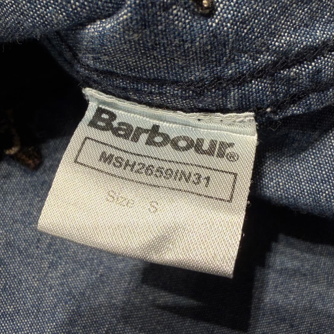 Barbour 바버 청둥오리 자수 데님 셔츠 s 95 상품이미지4