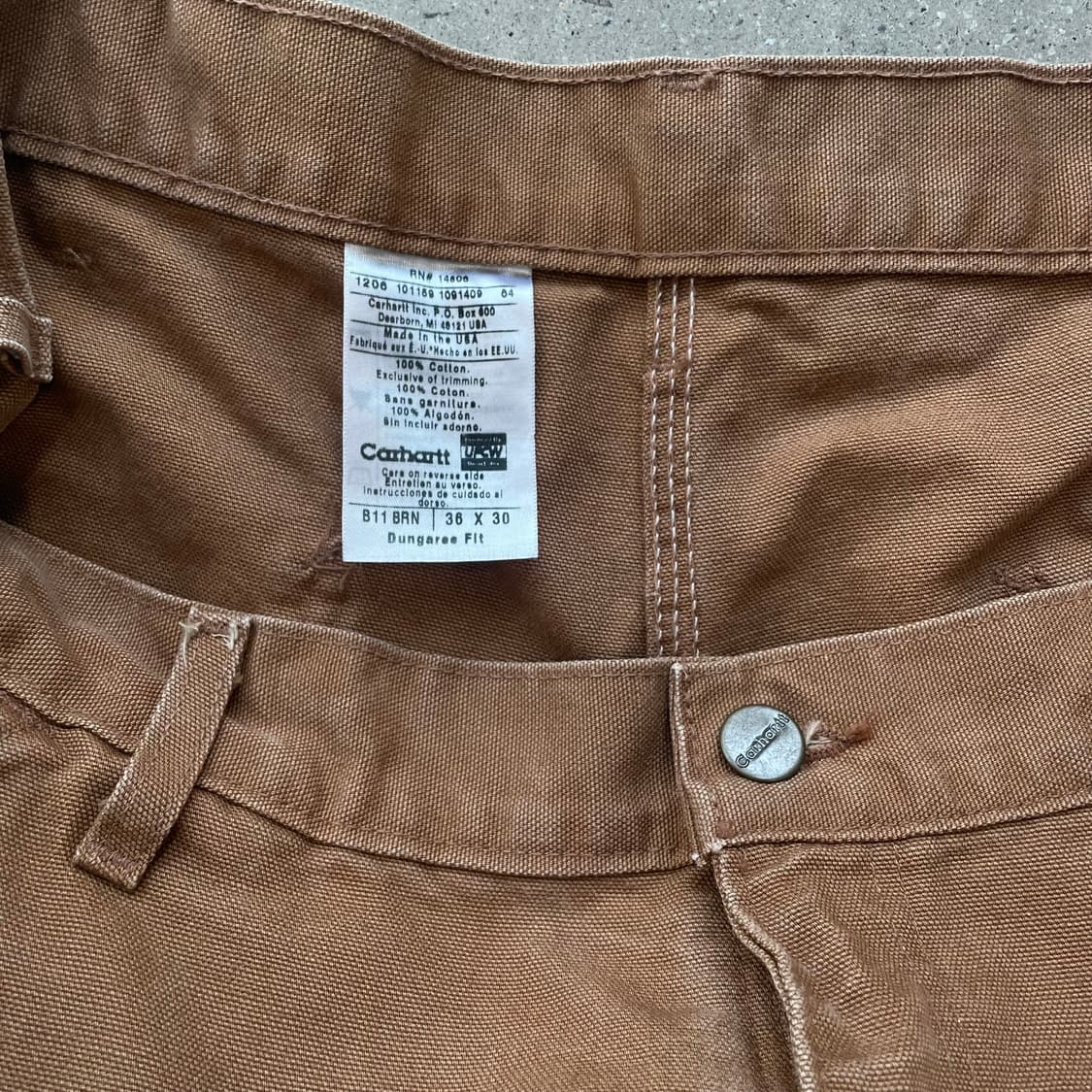 빈티지 칼하트 카펜터 팬츠  브라운 brn. Made in usa 상품이미지3