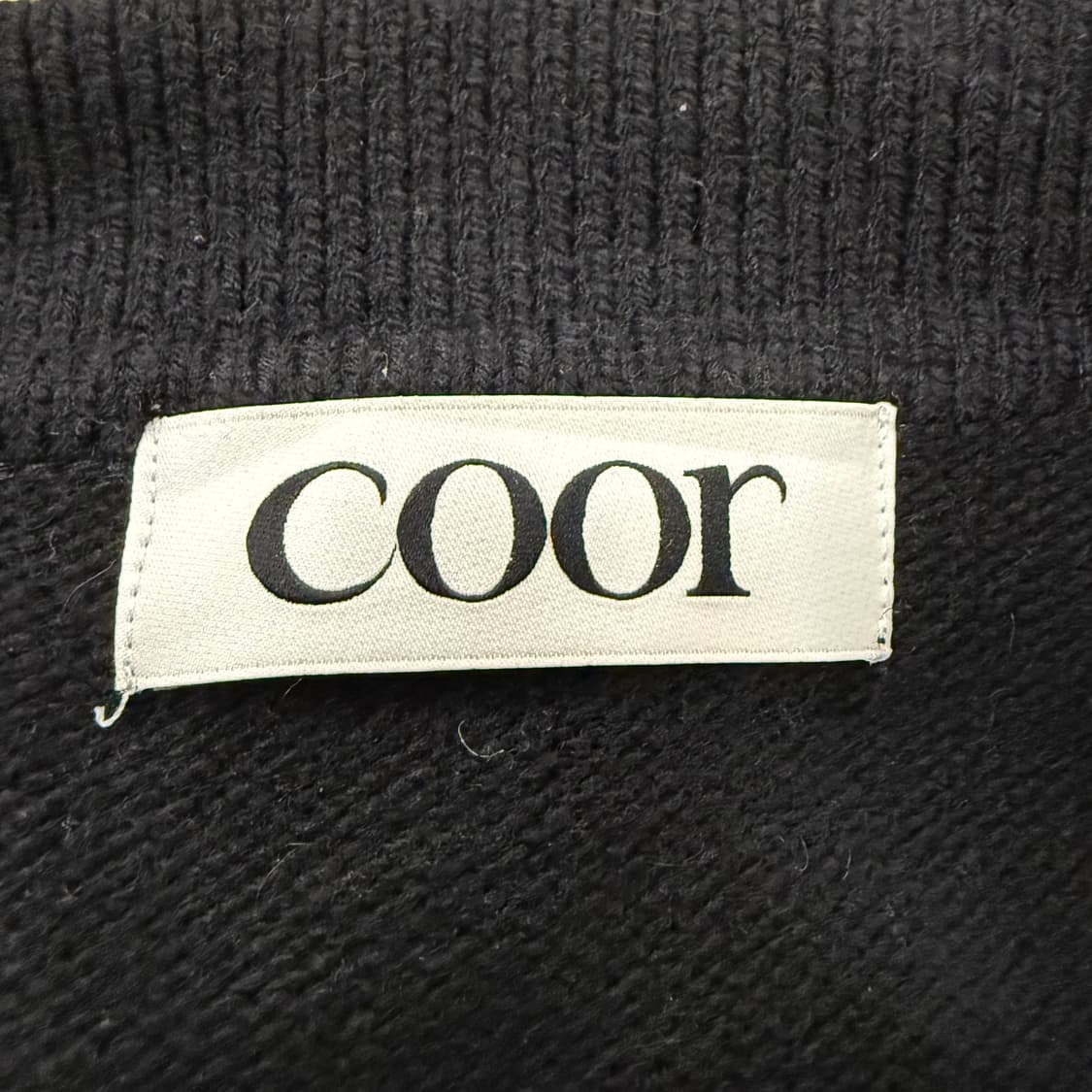 [정품/L] 쿠어 블랙 니트 카라 가디건 b16 상품이미지5