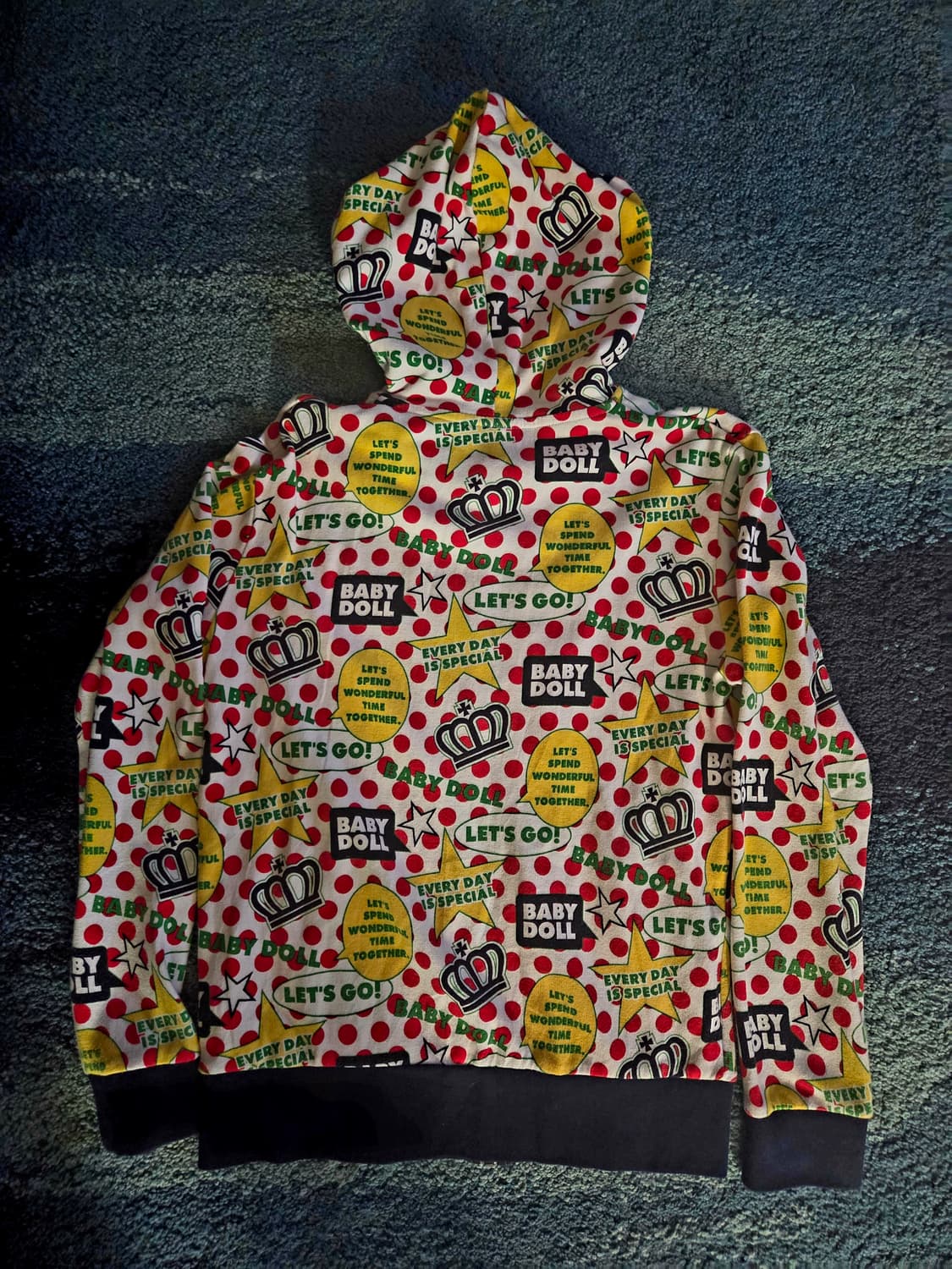 JPN 베이비돌 BABYDOLL 레트로 후드집업 표기M 상품이미지3
