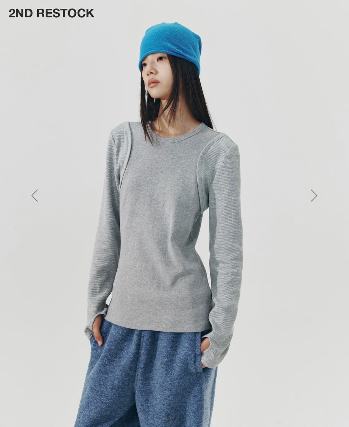 999휴머니티LINE LONGSLEEVE V3 (MELANGE GREY) 상품이미지1