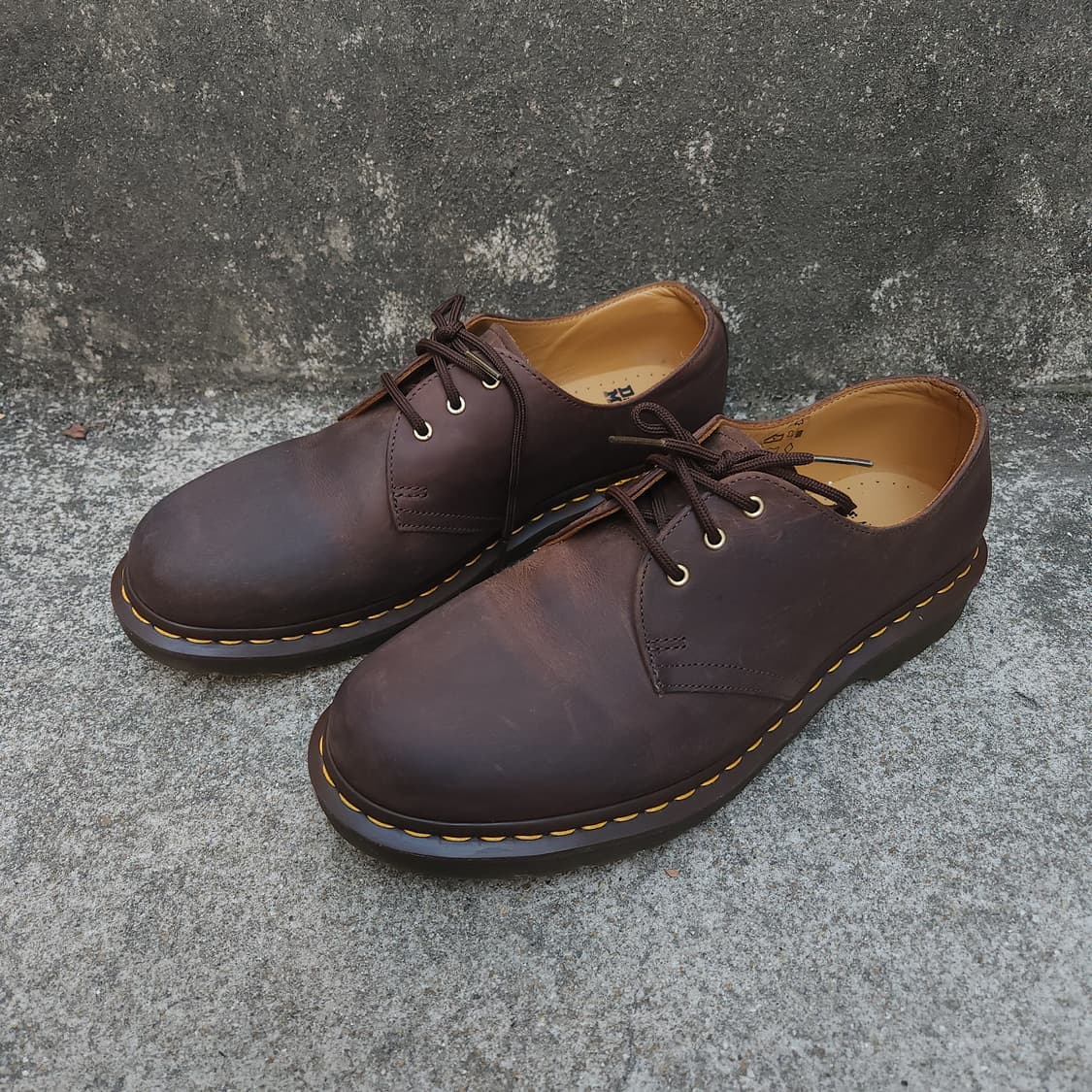 [9UK] 닥터마틴 1461 크레이지 홀스 레더 부츠 다크 브라운 상품이미지1