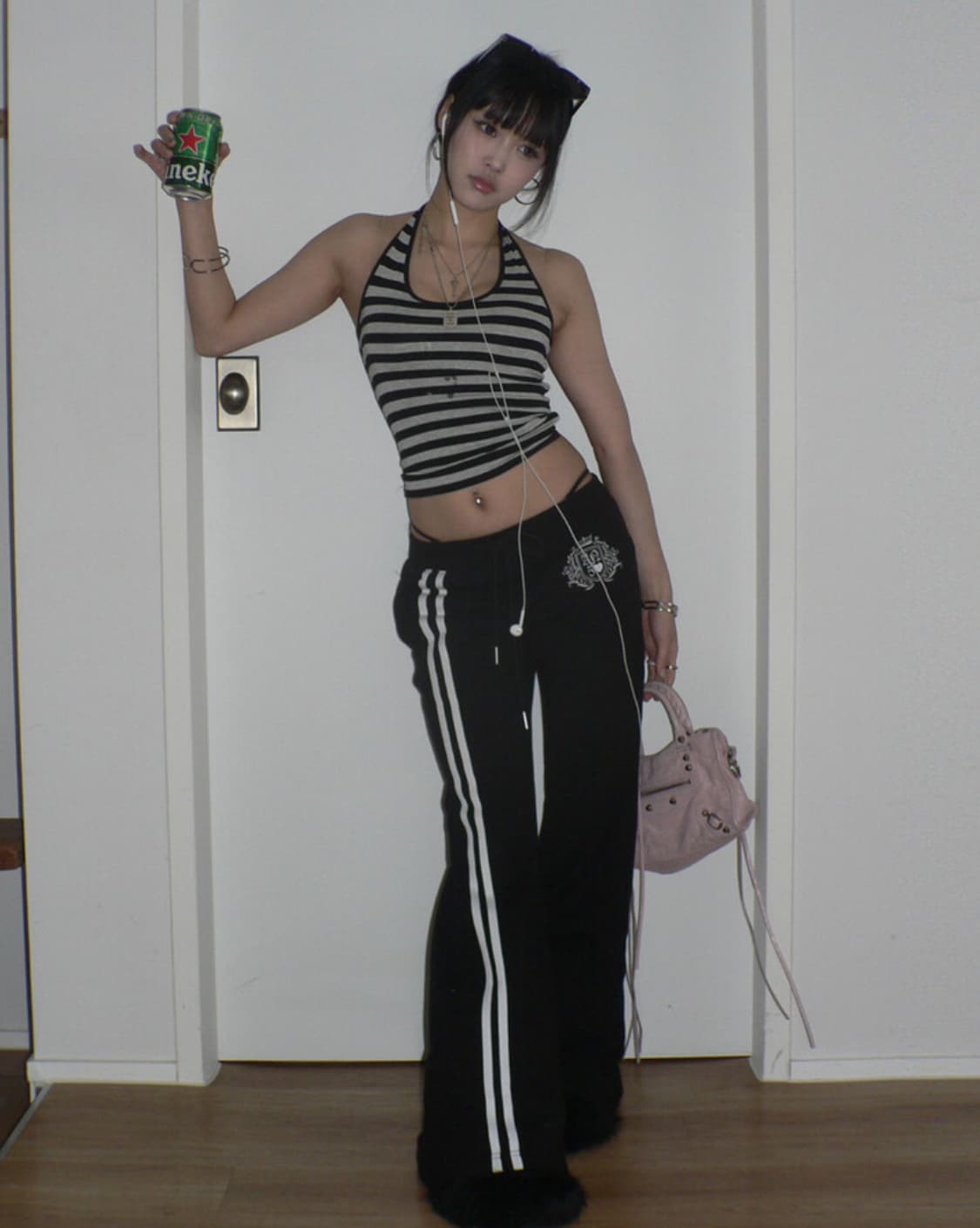 엔젤넘버555 angelic sweat pants black 상품이미지1