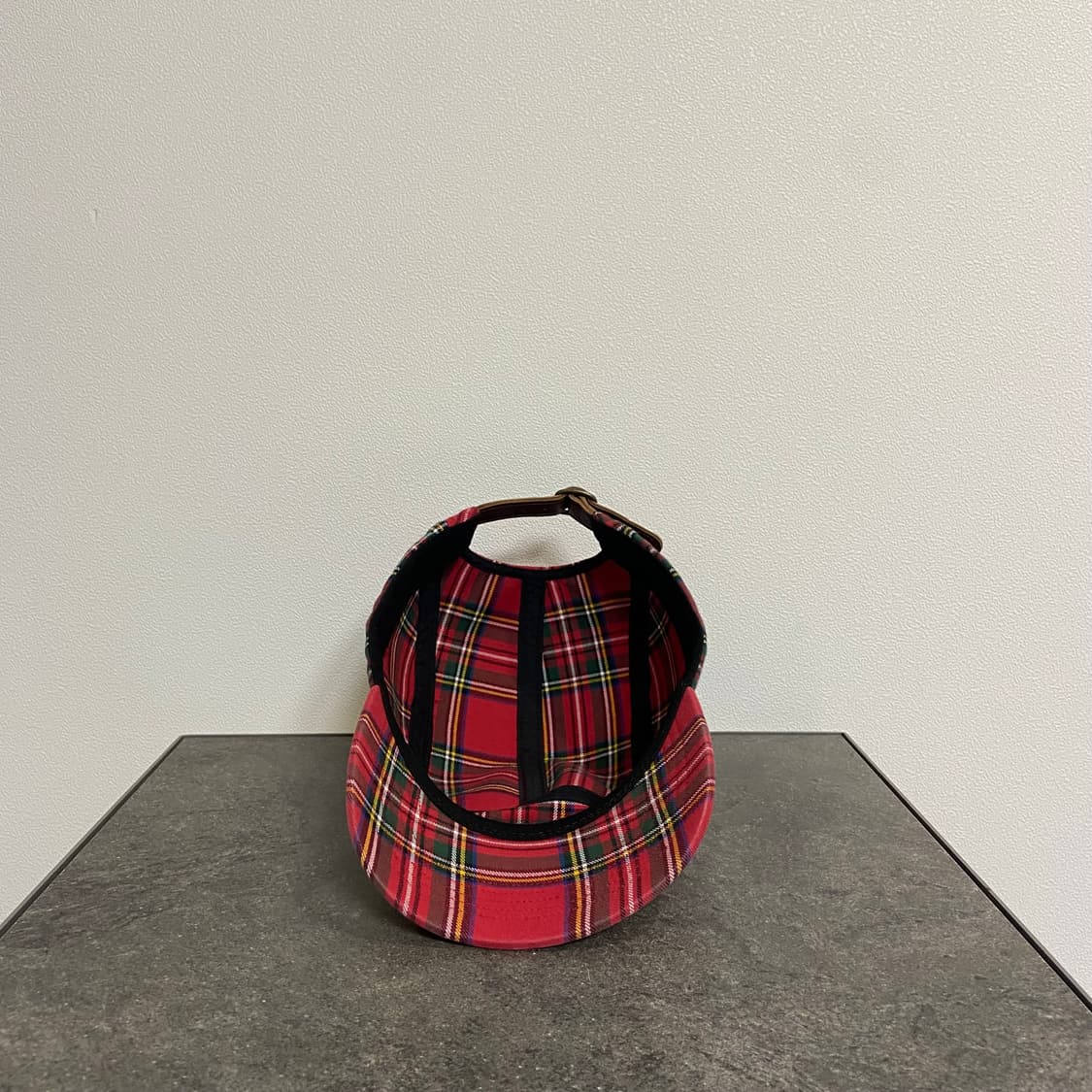 슈프림 타탄 체크 레드 박스로고 캠프캡 모자 20FW 상품이미지5