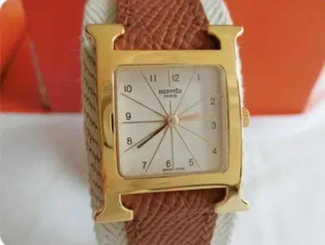 에르메스 H아워 1.201 금장 여성용 쿼츠 PM 스몰 사이즈 상품이미지1