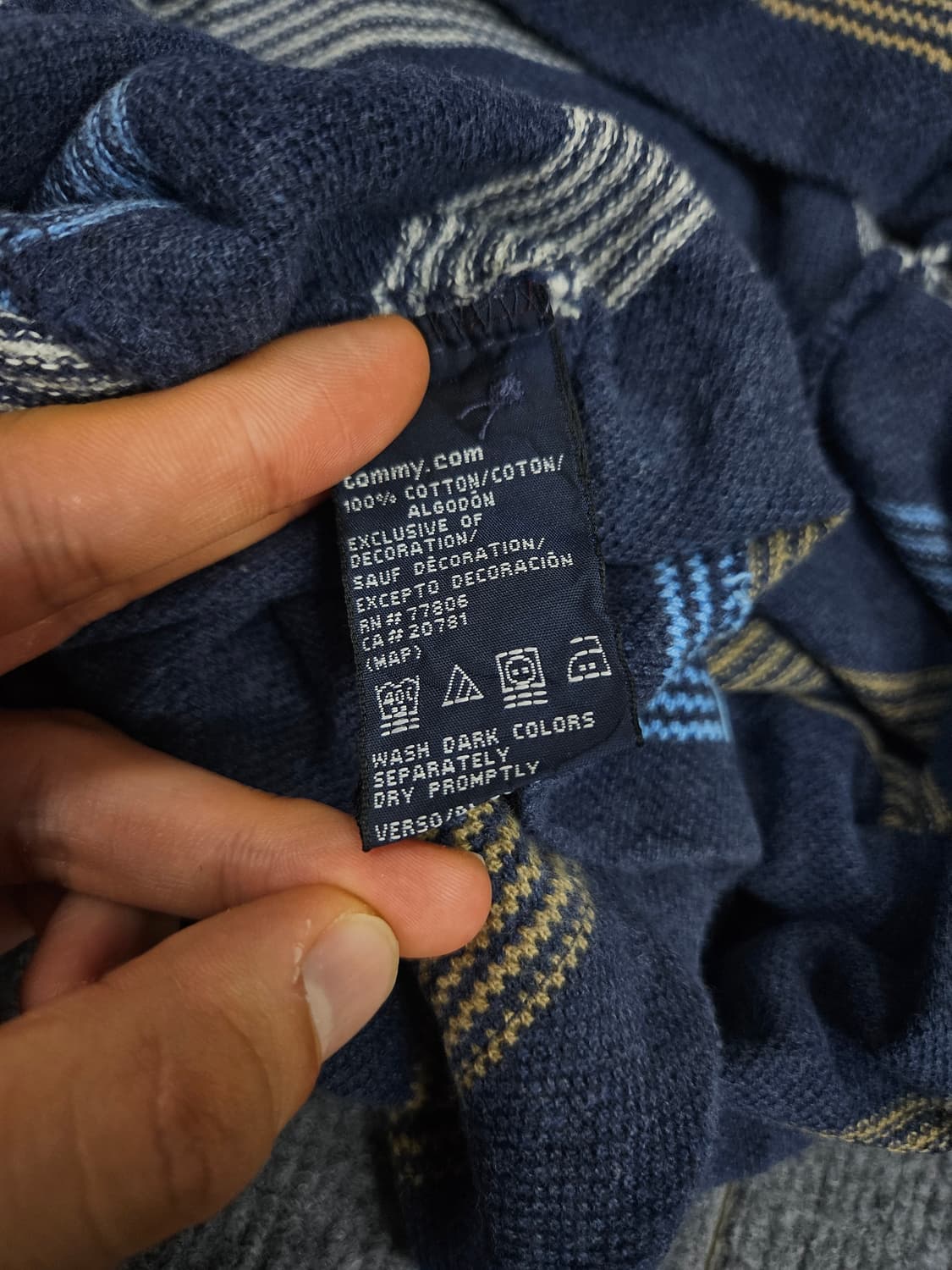 타미힐피거 스트라이프 긴팔 폴로셔츠 급처 상품이미지4