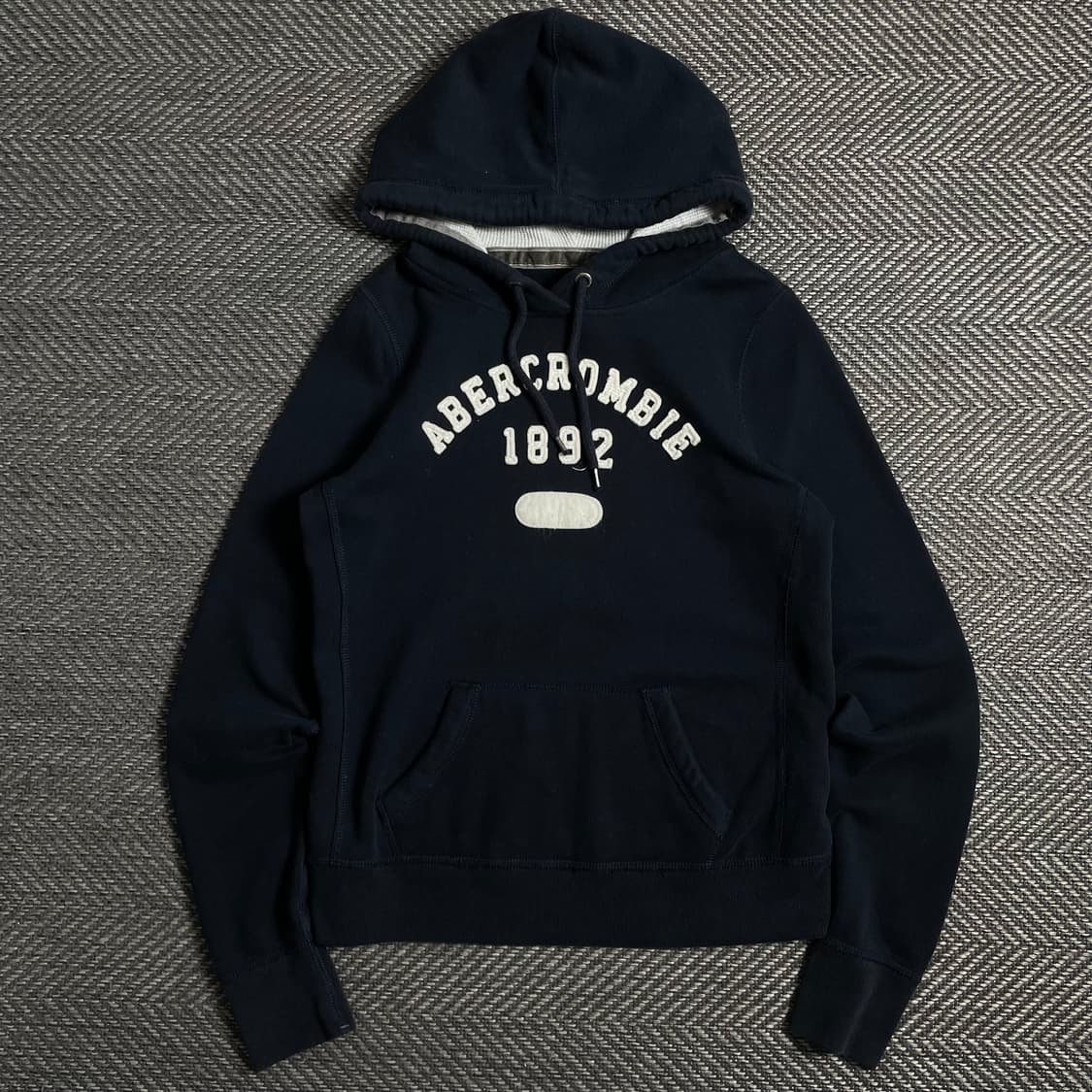 아베크롬비 y2k 우먼스 자수 후드 티셔츠 네이비 y 5044 상품이미지2