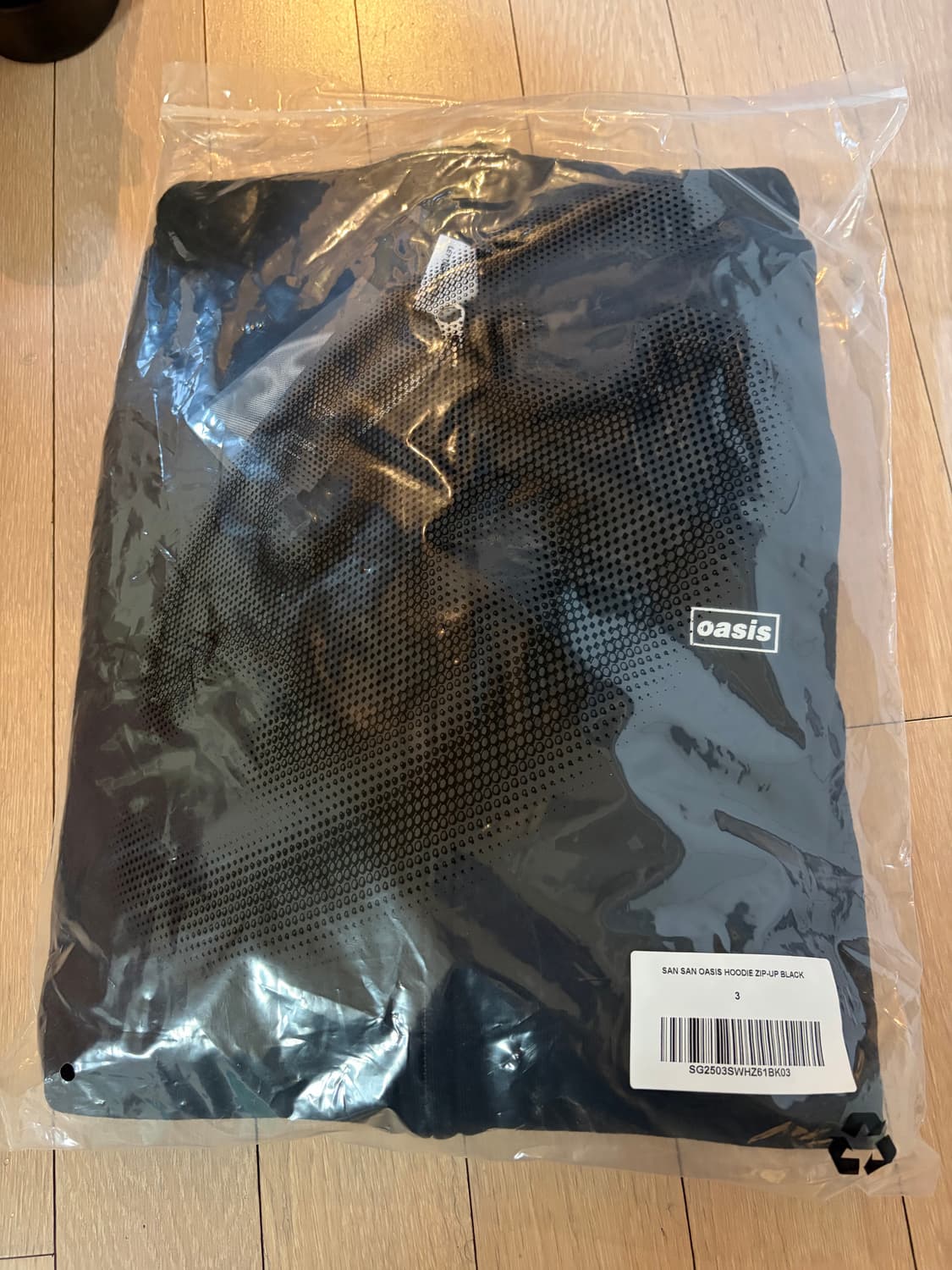 산산기어 오아시스 콜라보 후드집업 블랙 3사이즈 상품이미지3