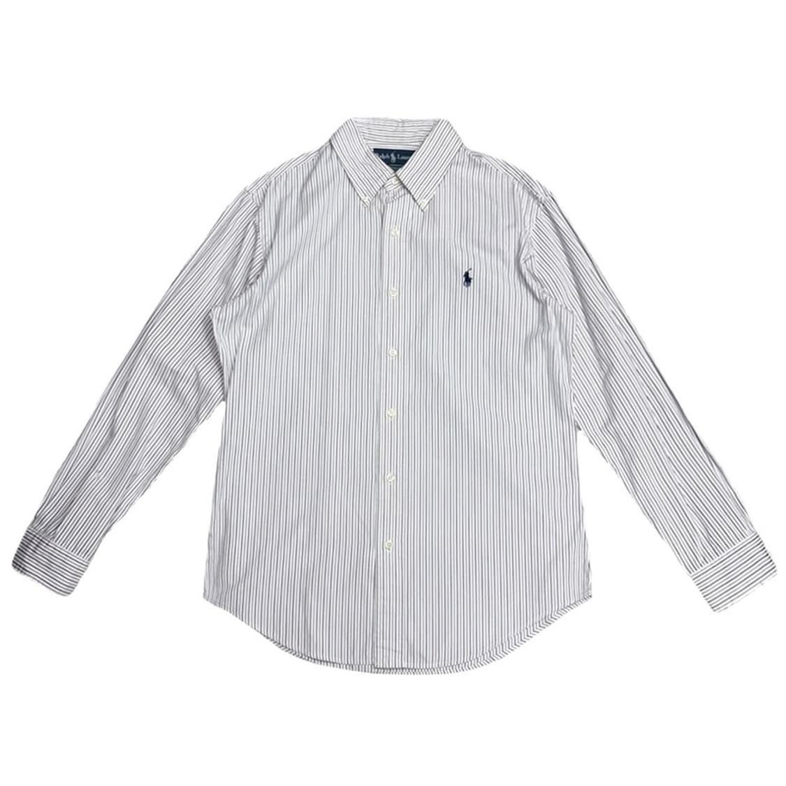 POLO 커스텀핏 네이비퍼플 스트라이프 셔츠 16/41 상품이미지1