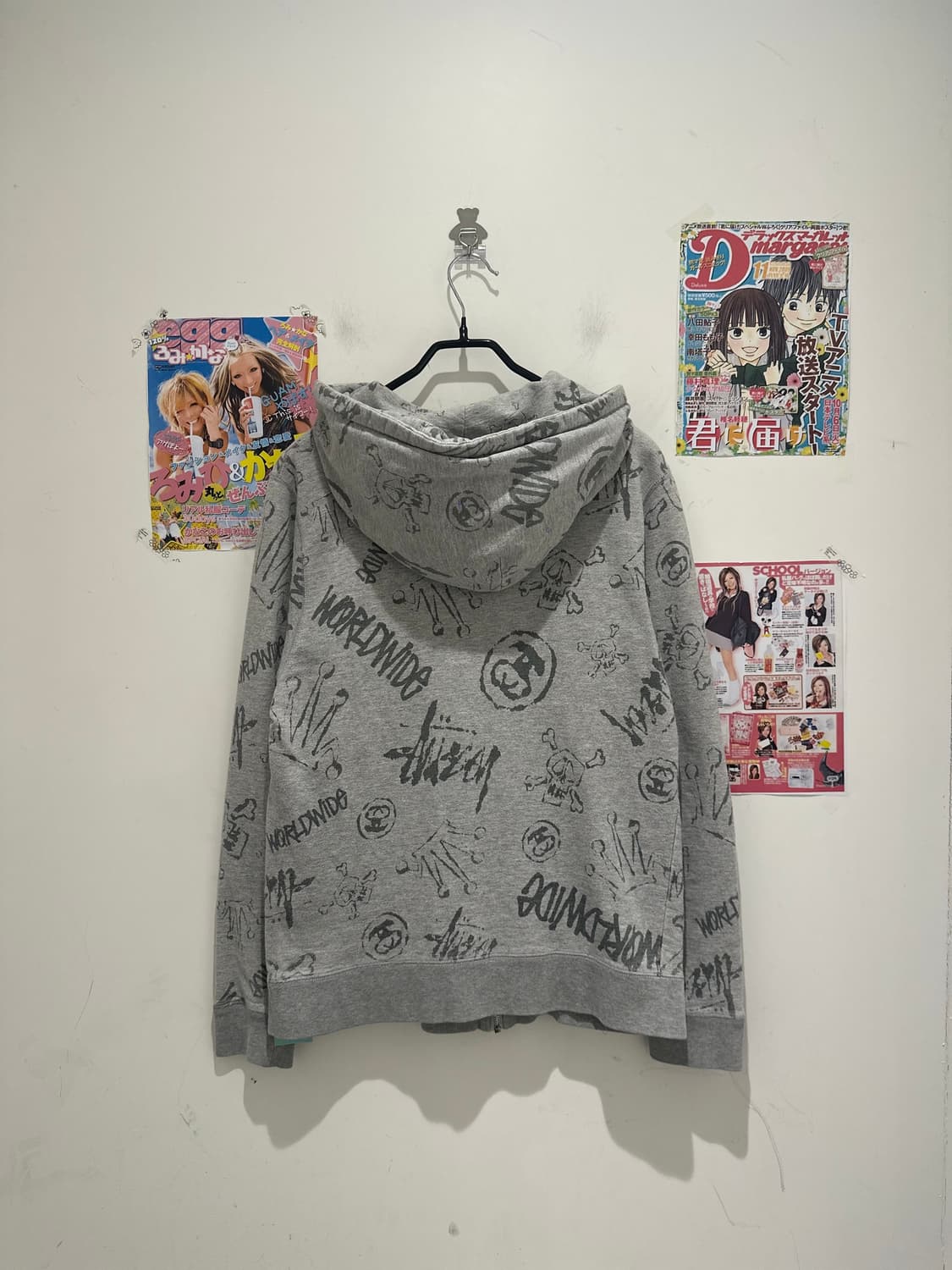 stussy Gray Hooded Zip-Up  상품이미지3