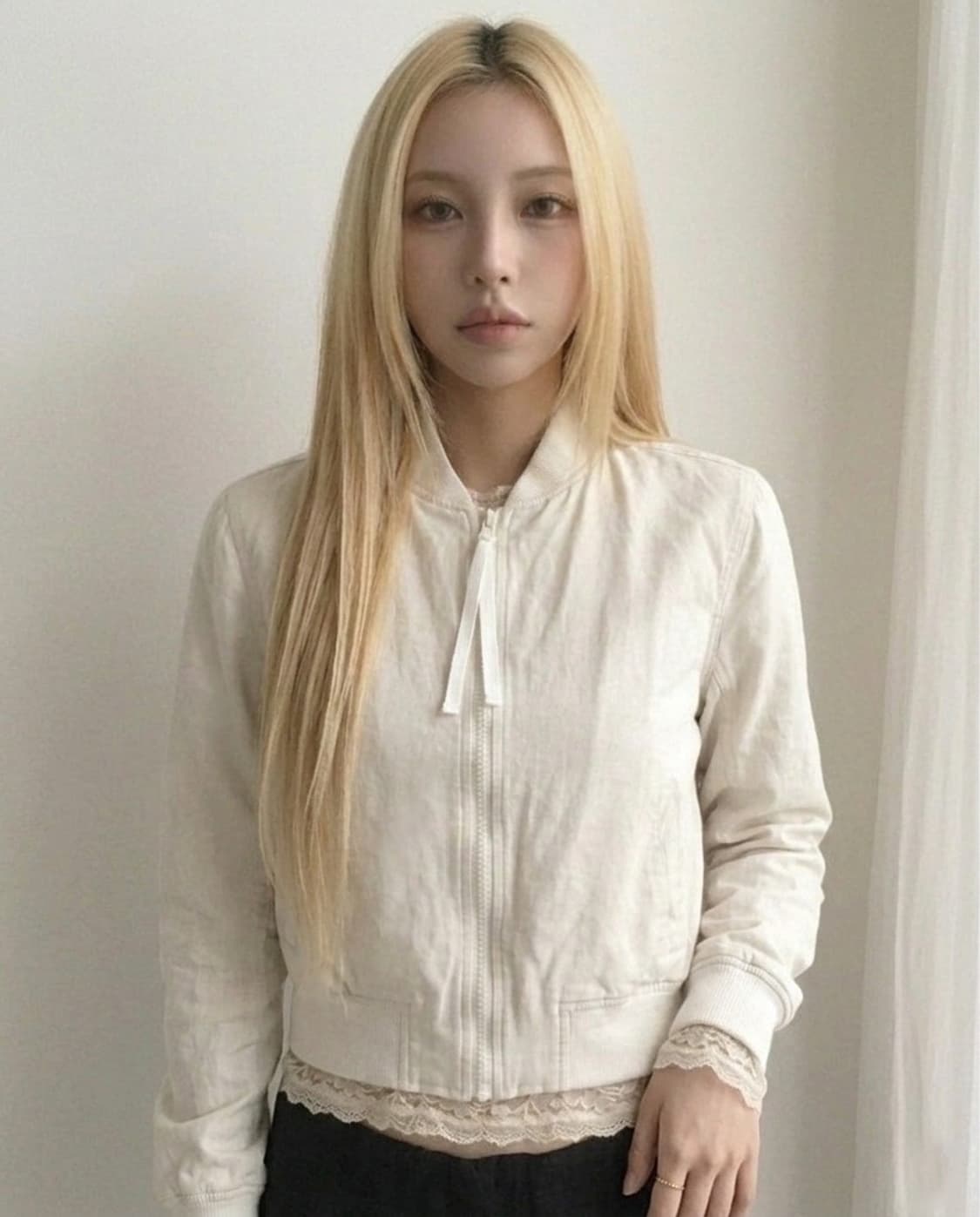 갭 코튼 크림 블루종 상품이미지1