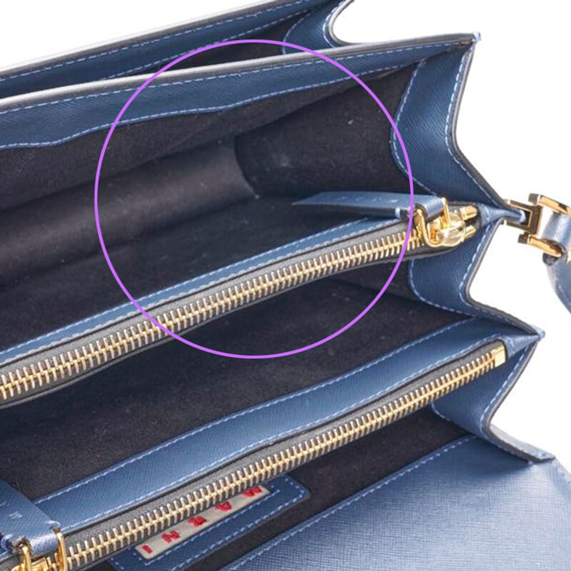 (중고) 마르니 네이비 사피아노 트렁크 미듐 숄더백 상품이미지10