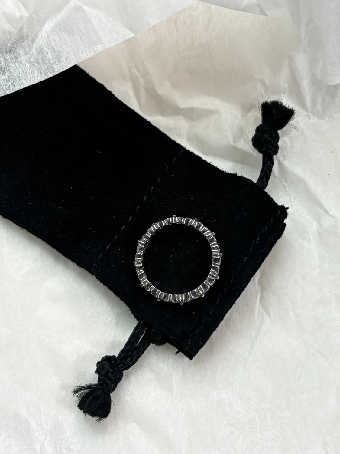 [US6] 크롬하츠 타이니 밴드 링 실버 상품이미지1