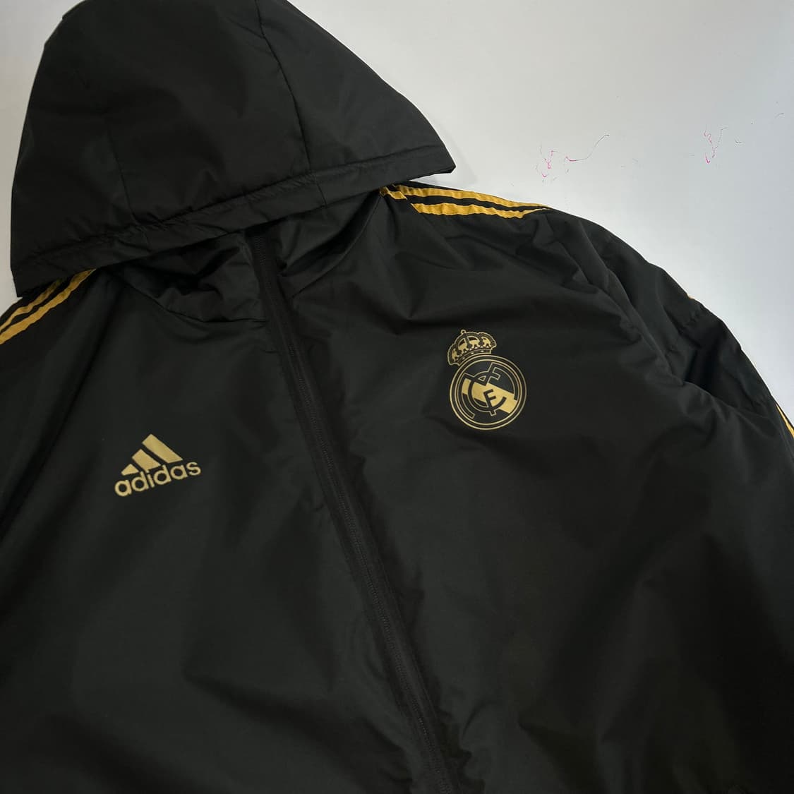 Adidas 아디다스 옐로우 트랙 삼각로고 블랙 패딩 돕바 상품이미지4