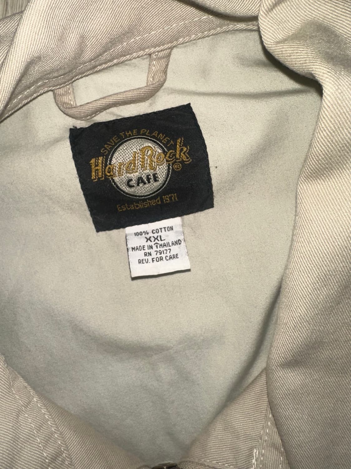 하드락카페 빈티지 자켓 베이지 XXL 상품이미지2