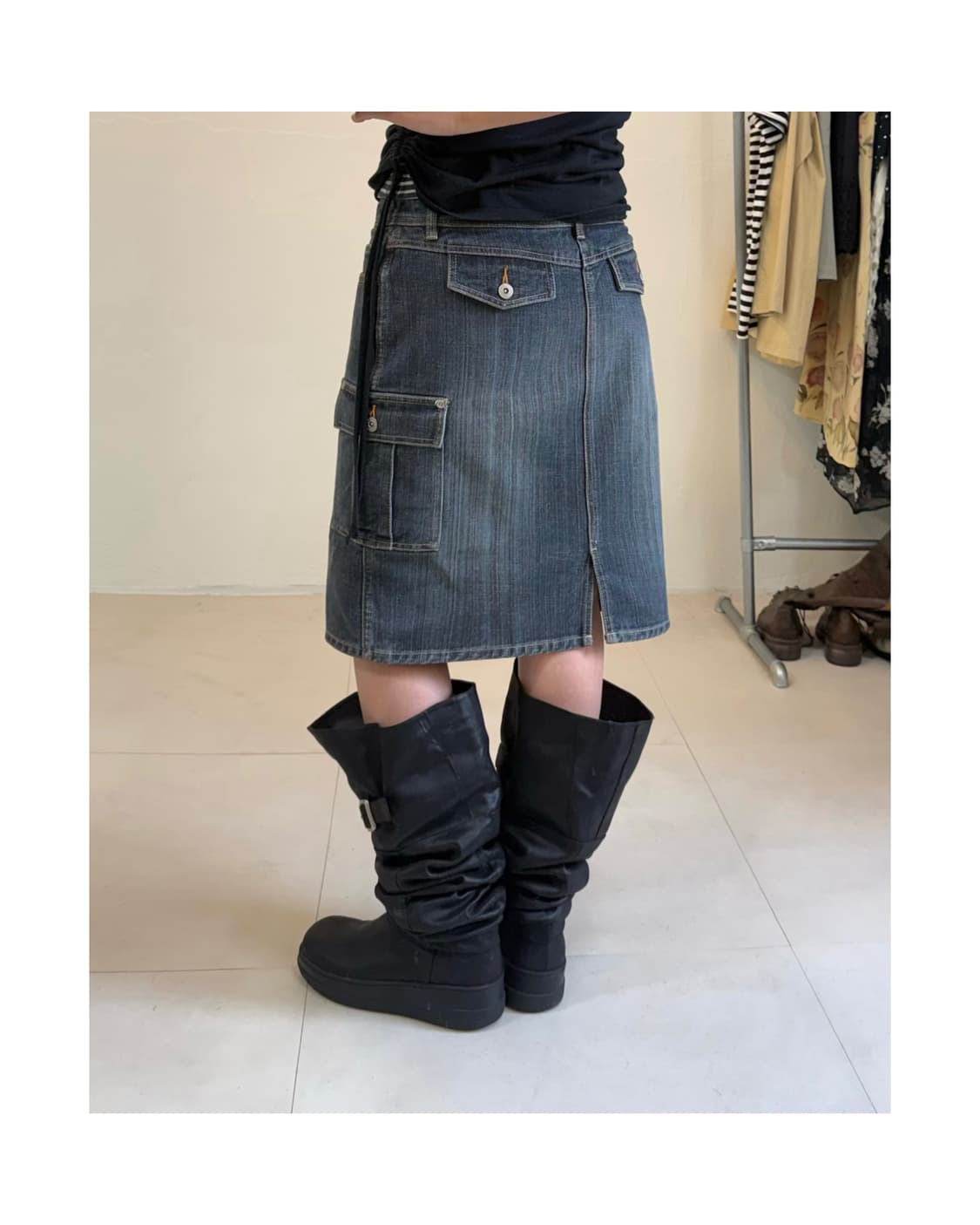빈티지 데님 스커트 상품이미지3