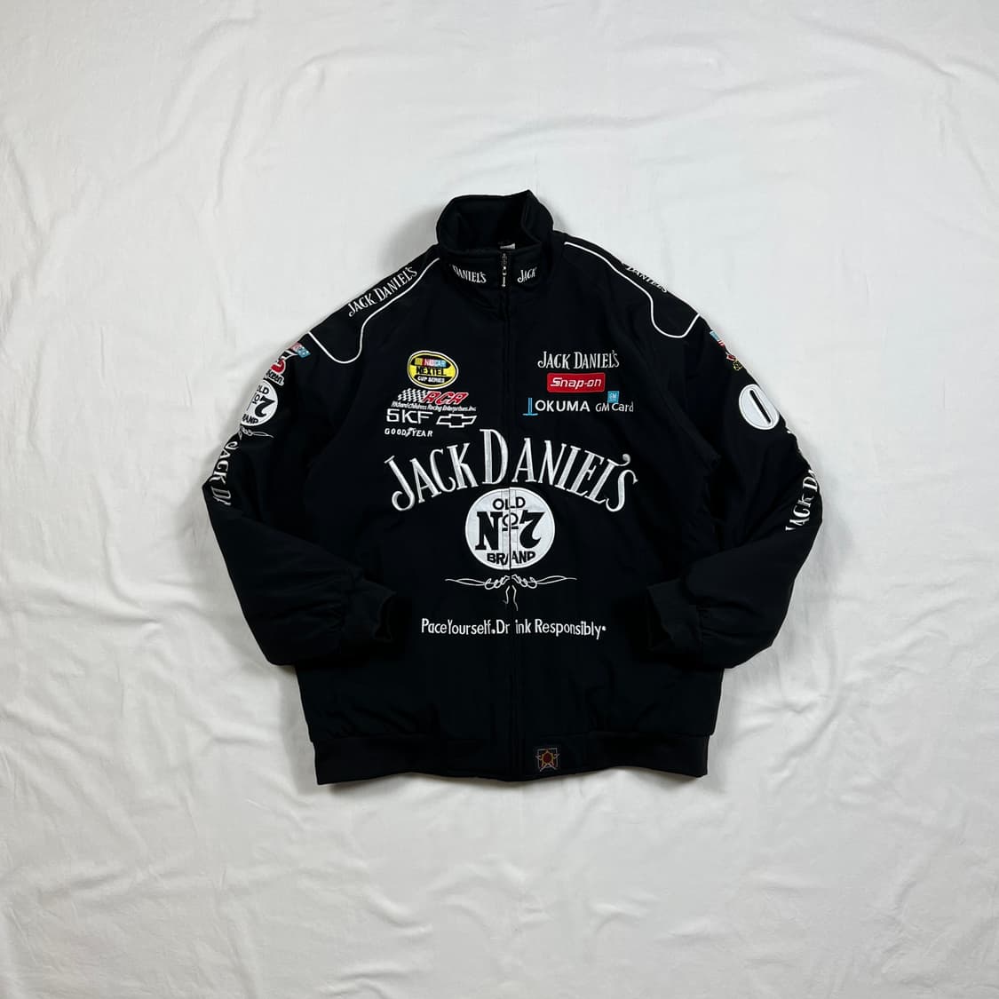 jh 디자인 나스카 잭다니엘스 팀 레이싱 봄버 자켓 상품이미지1