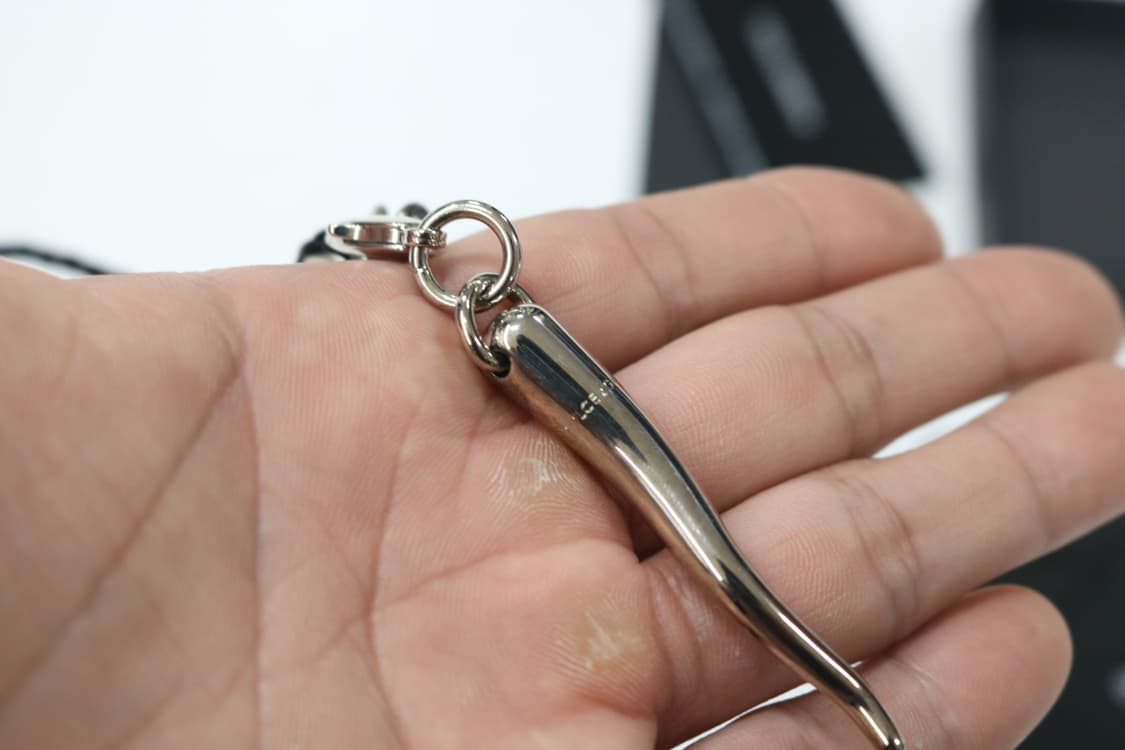 돌체앤가바나 빈티지 실버 상아 펜던트 레더 꼬임 목걸이 상품이미지8