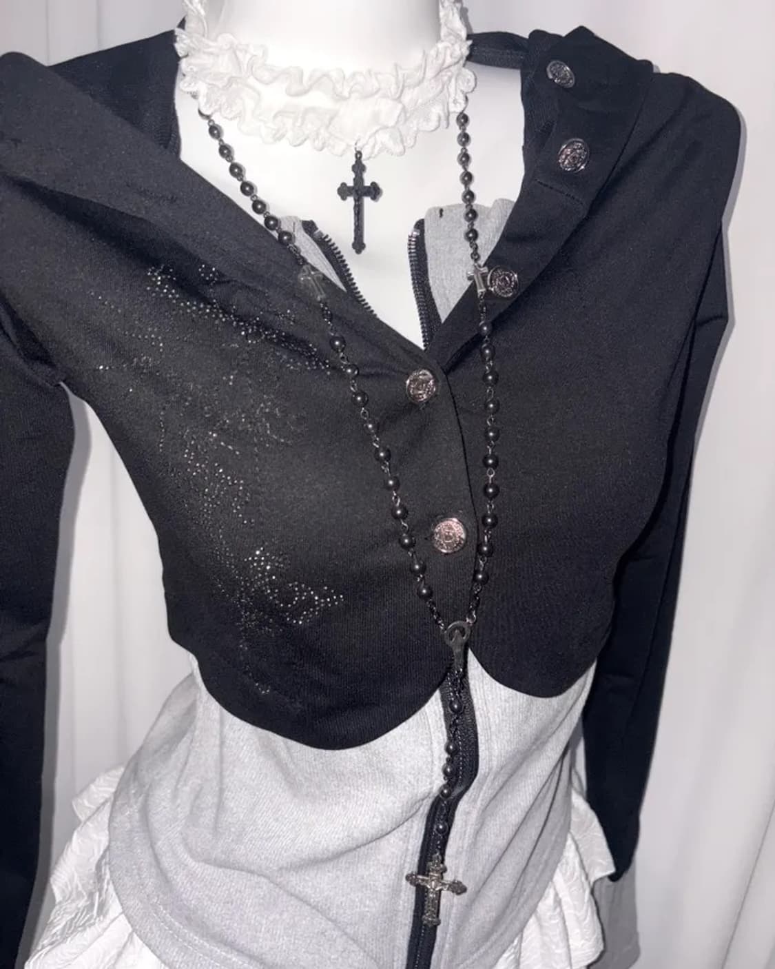 빈티지 펑크 십자가 롱 앤틱 목걸이  상품이미지2