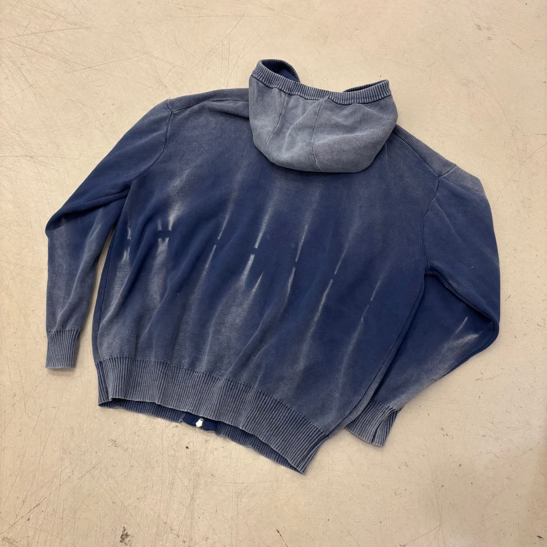 빈티지 블루 워싱 후드집업 상품이미지3