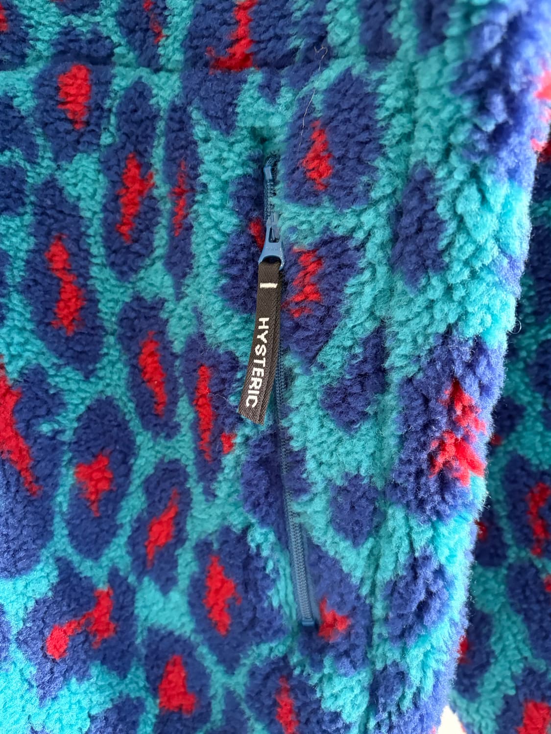 히스테릭 글래머 레오파드 논카라 플리스자켓  상품이미지5