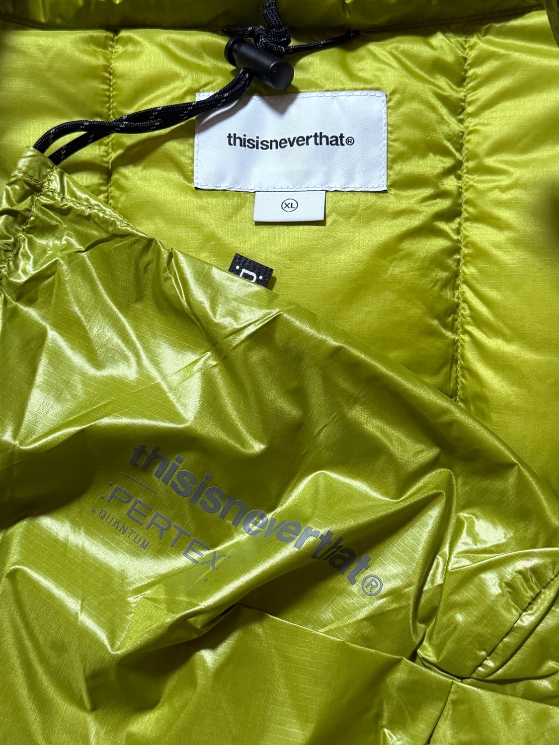 디스이즈네버댓 퍼텍스 라이트 다운 자켓 올리브 옐로우 XL 상품이미지4