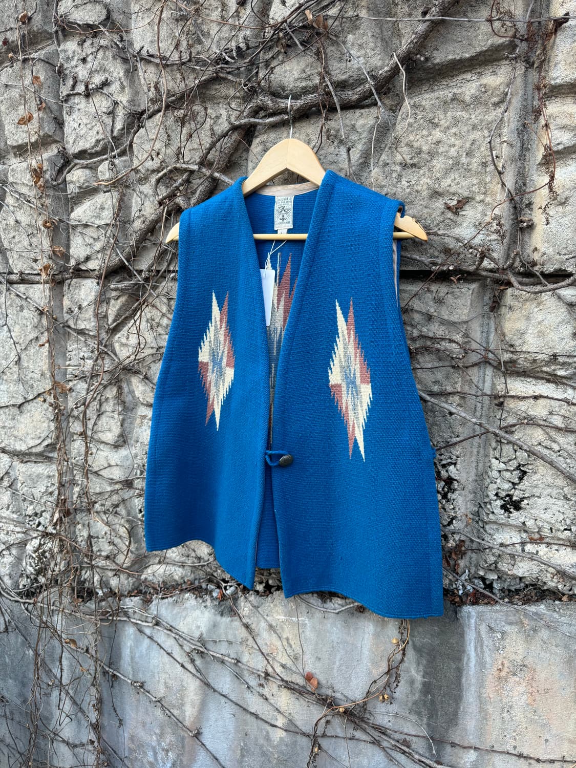 오르테가 핸드 우븐 울 옆트임 네이티브 웨스턴 치마요 베스트 조끼 망토 상품이미지3