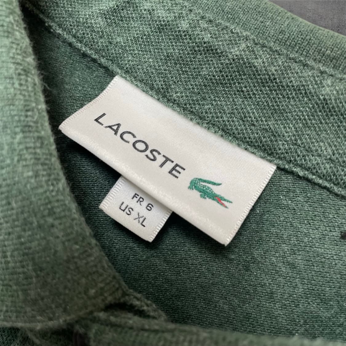 라코스테 Lacoste 그린 로고패치 긴팔 카라티 XL 상품이미지2