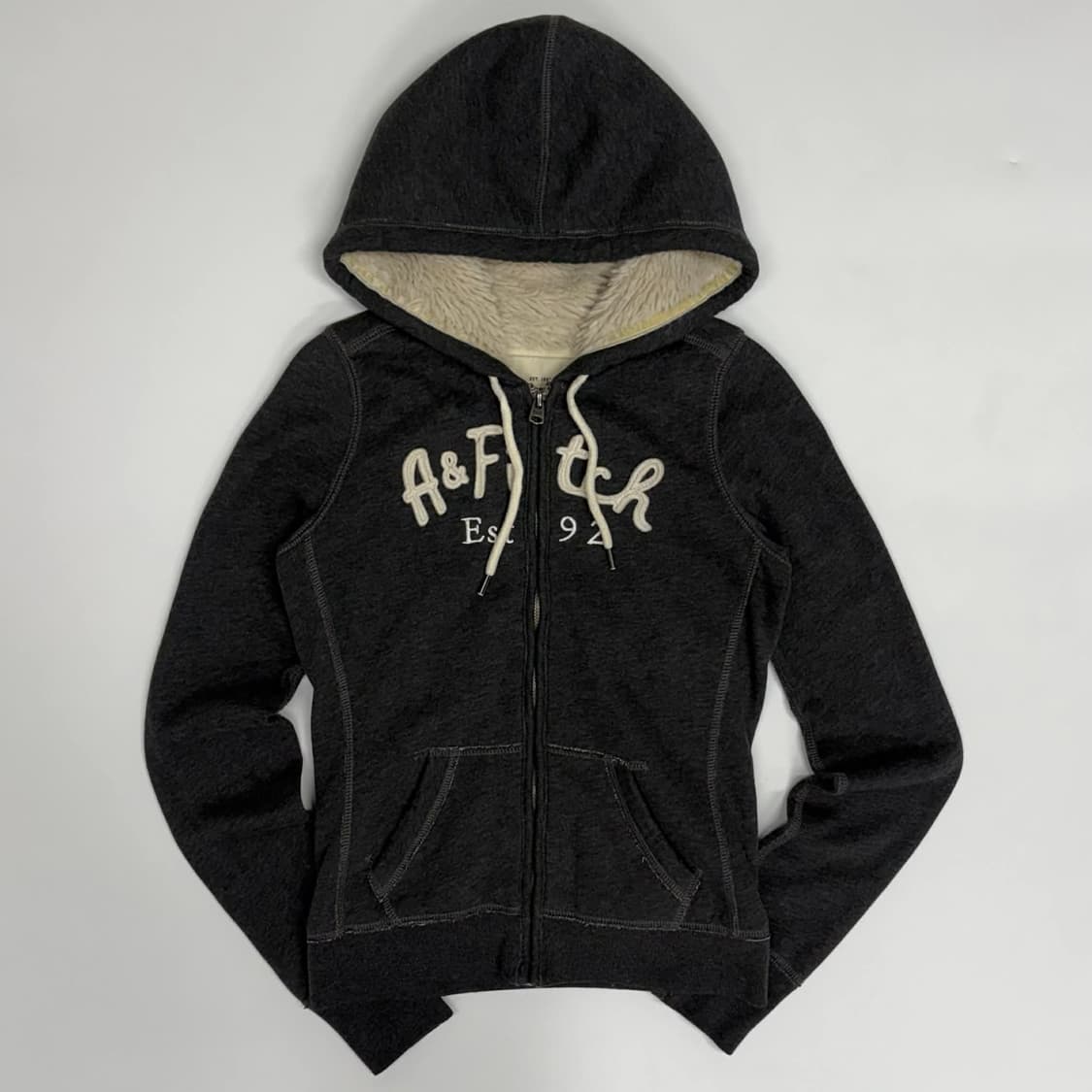 아베크롬비 y2k 여리핏 양털 울프죠 걸즈 대대장 후드집업 희귀져지(XS 상품이미지2