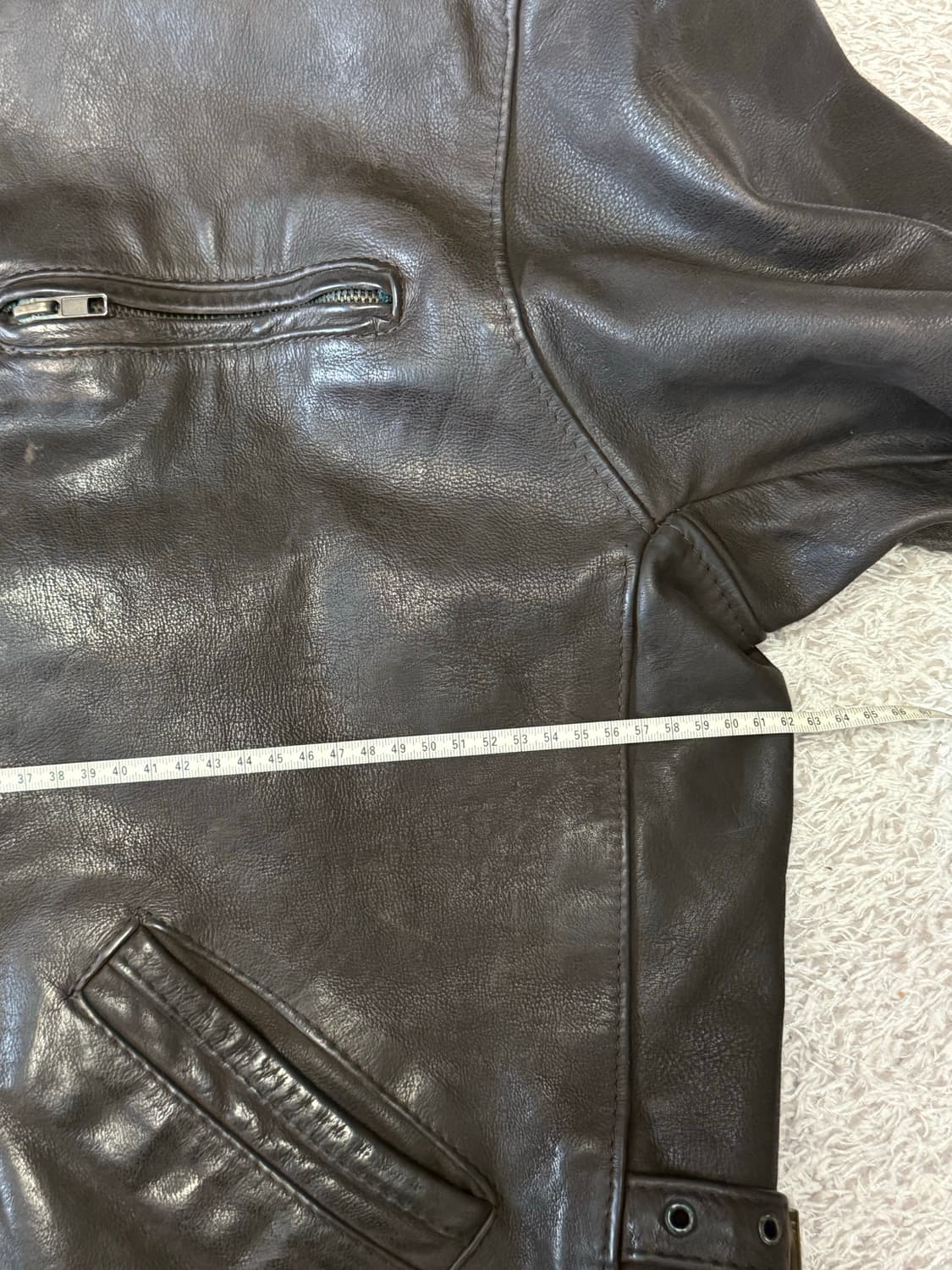 미국 빈티지 가죽 자켓 (착샷) 상품이미지5