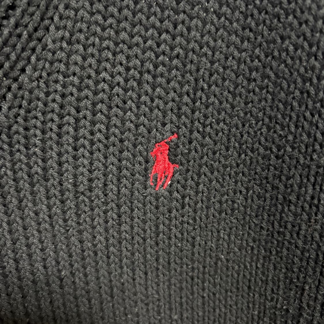 폴로 랄프로렌 V넥 코튼 니트 / 블랙, M 상품이미지5