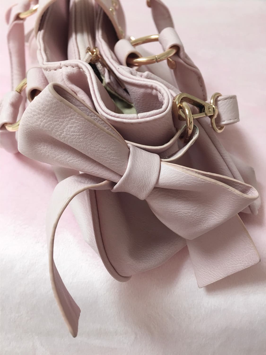 히메갸루 연핑크 하트 리본 토트백 크로스백 리즈리사 트랄라라 디어리 상품이미지4