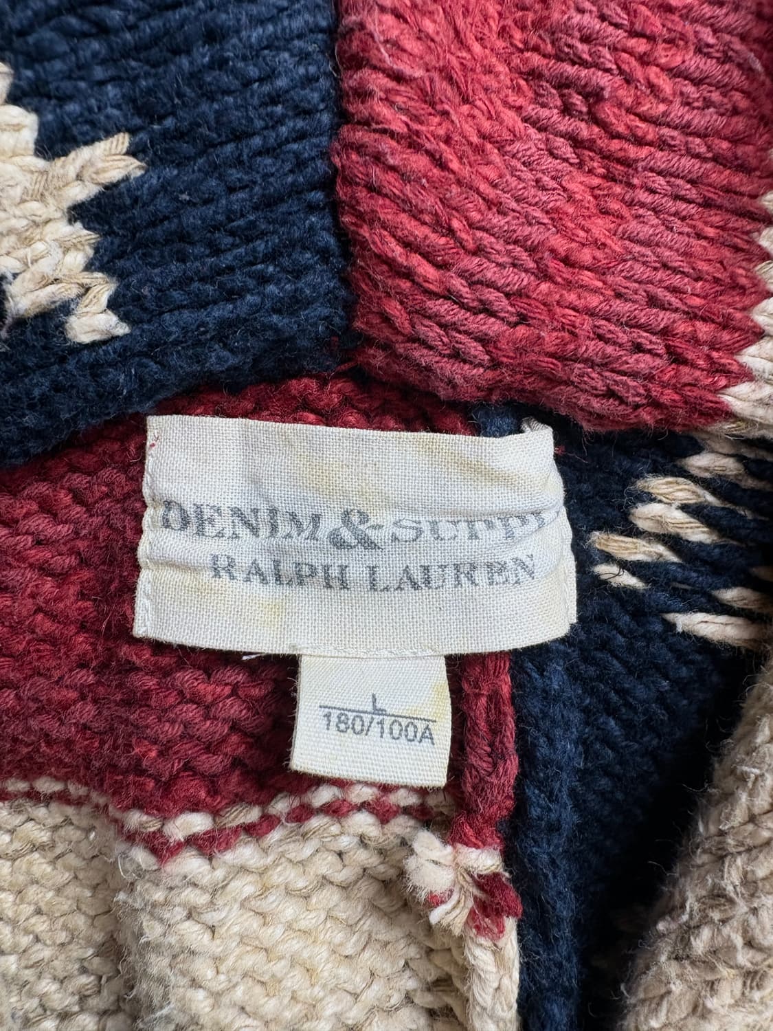 폴로 랄프로렌 데님엔서플라이 성조기 숄카라 니트 가디건 2604 상품이미지3