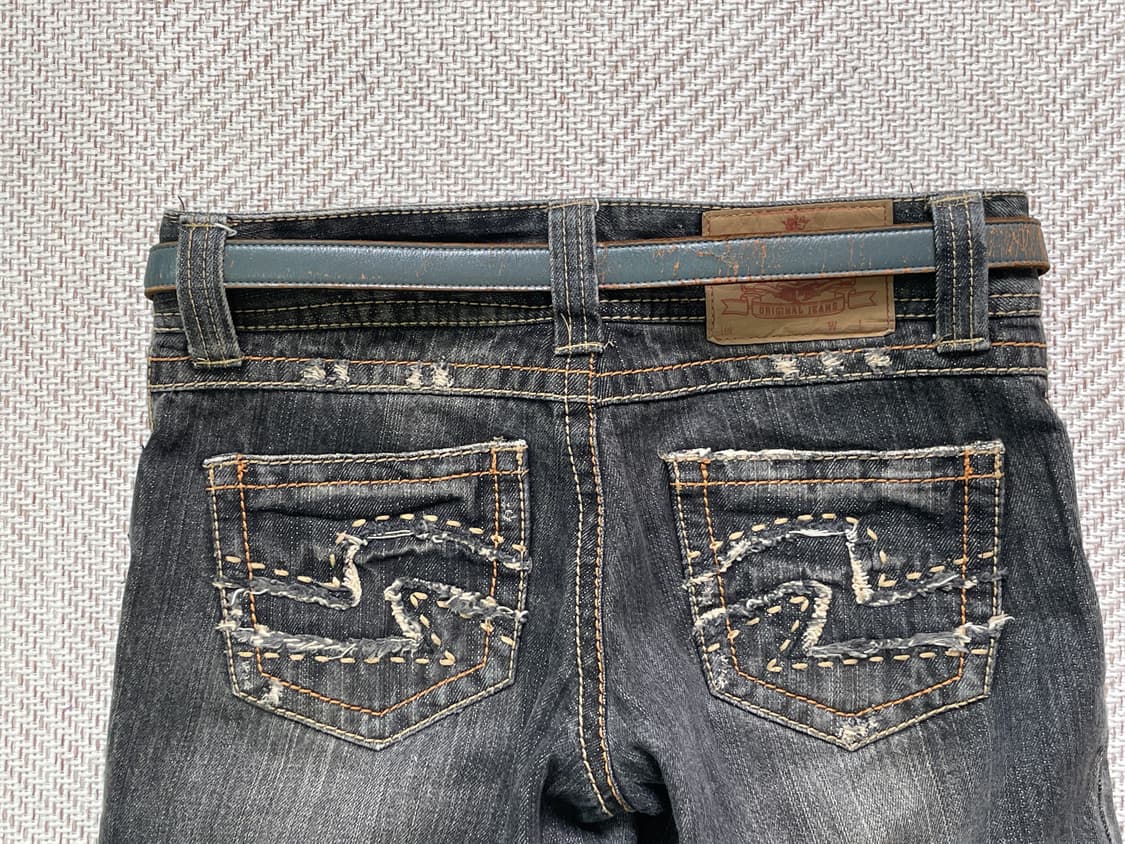 빈티지 슬림 레더 에이징 빈티지 벨트 상품이미지3