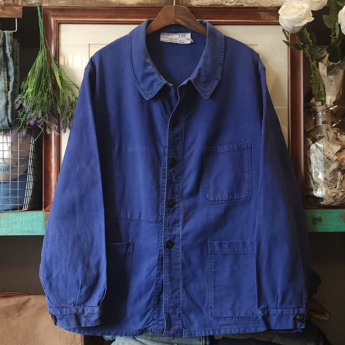 60s 프렌치 워크자켓 프렌치자켓 블루 56 상품이미지1