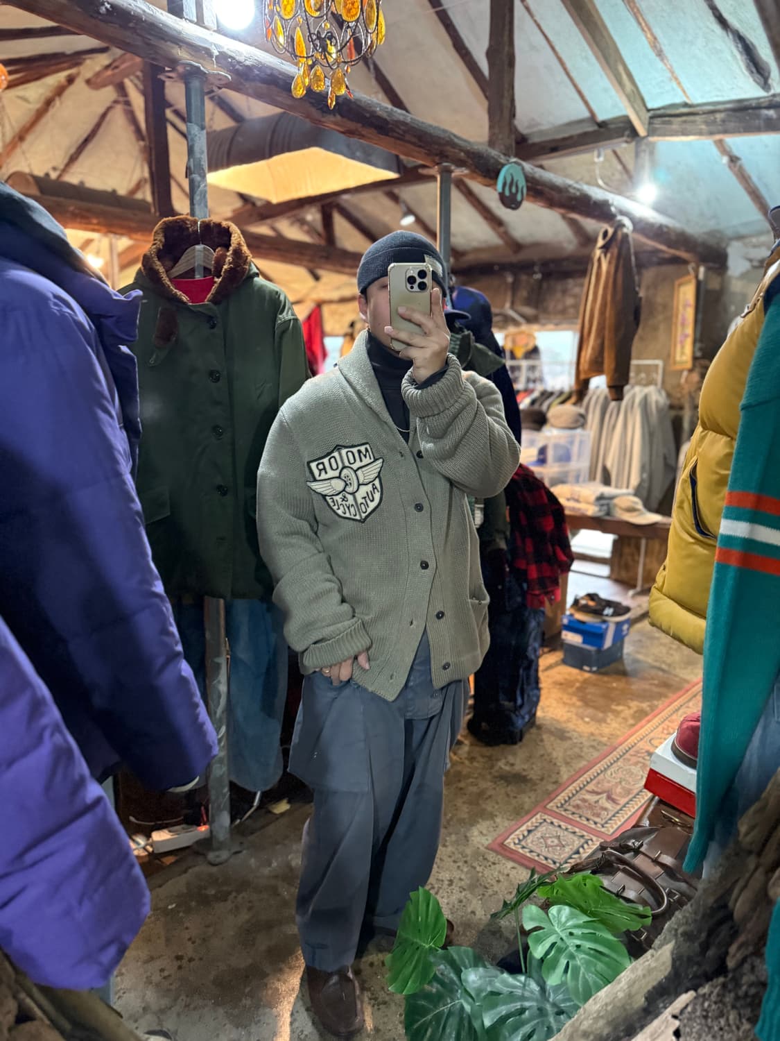 RRL Motor Auto Cycle Shawl Collar Cardig 상품이미지7