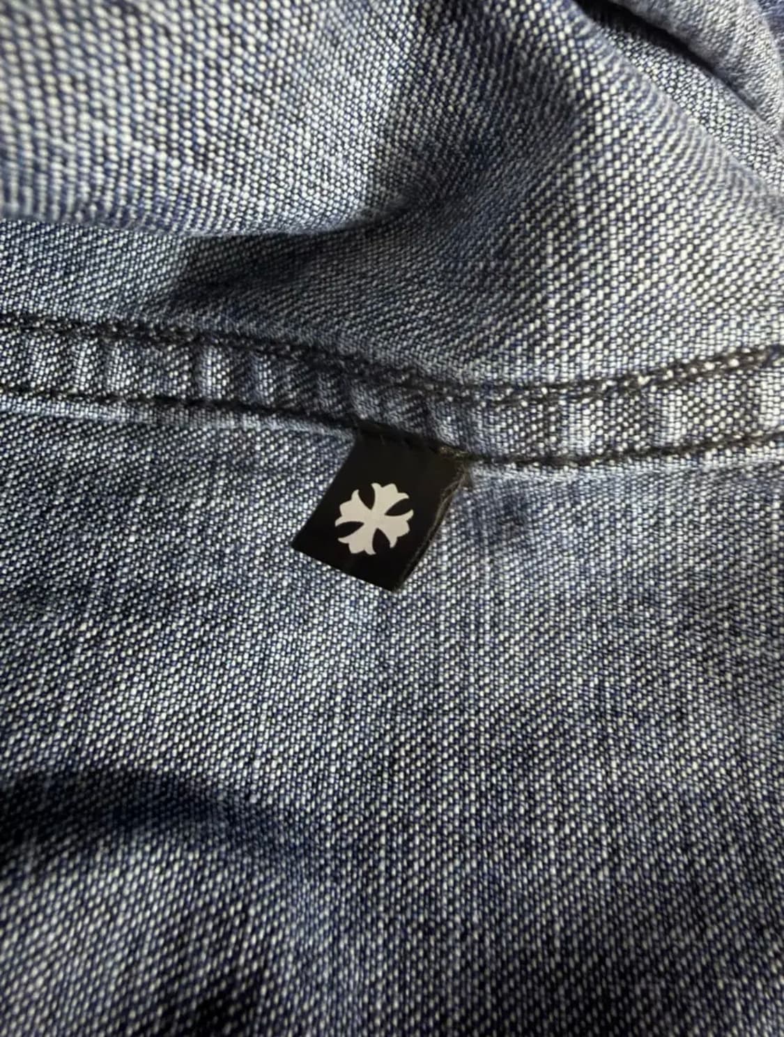 새상품 신형 1of1 크롬하츠 레더패치 데님 워크독 자켓 L 영수증O 상품이미지8