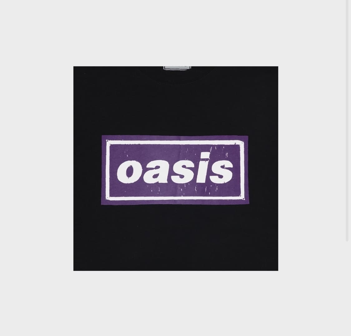 오아시스 공식 라이브25 도쿄돔 블랙 티셔츠 상품이미지4