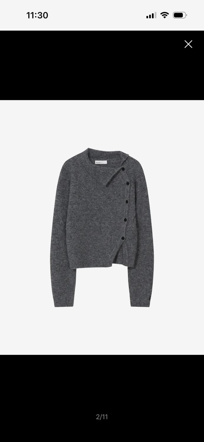 미세키서울 Side button knit GREY 상품이미지1