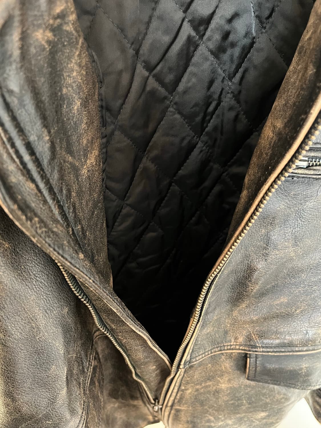 80s 90s 에이징 소가죽 자켓 상품이미지6