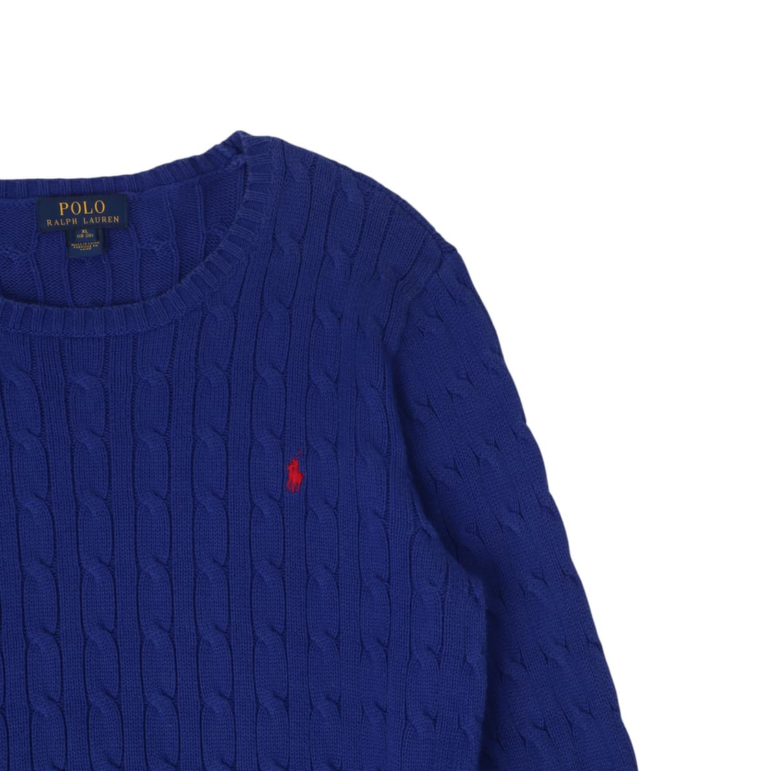 폴로 랄프로렌 블루 코튼 케이블 니트 상품이미지4