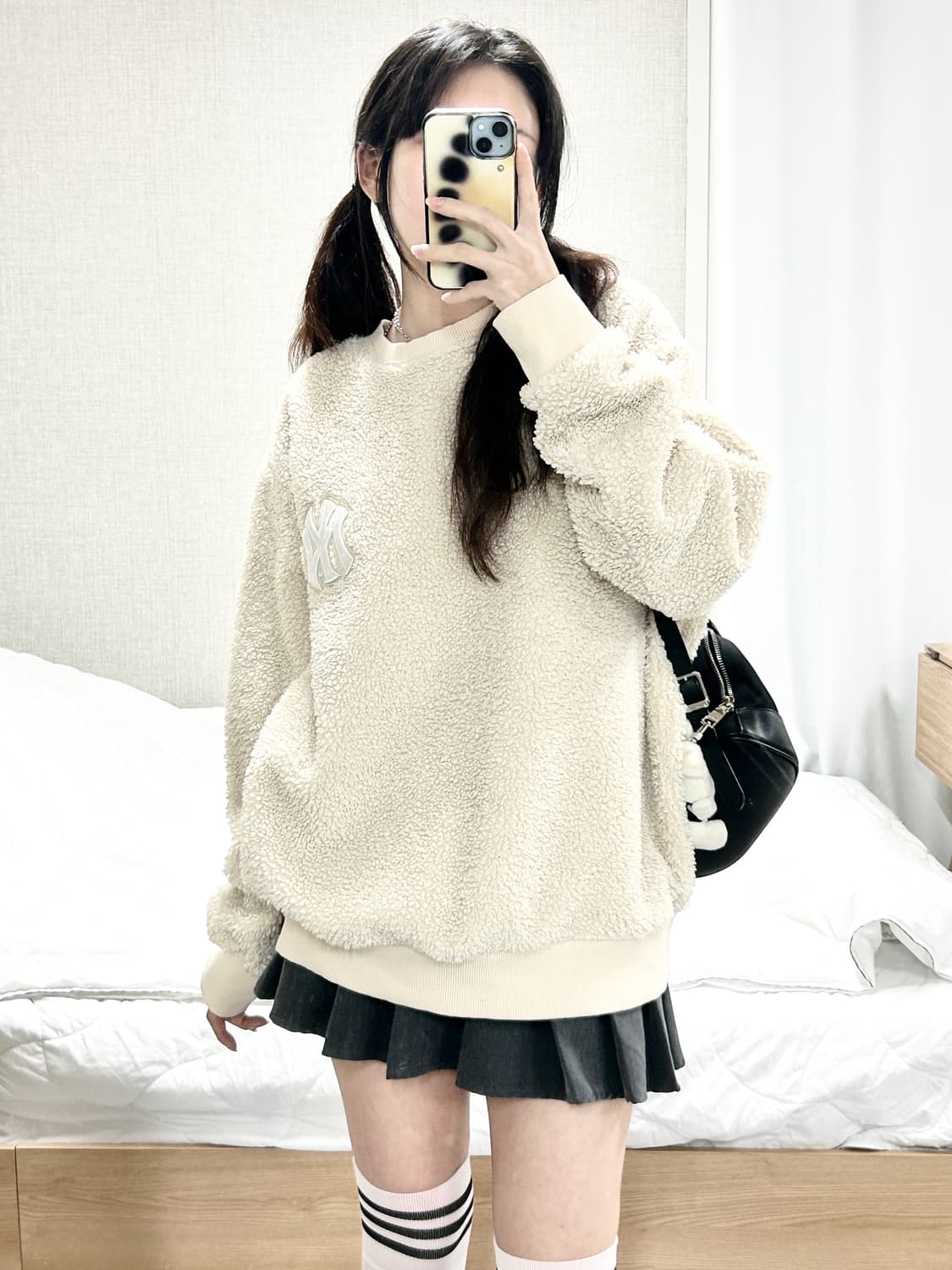 MLB 뉴욕양키스 빅로고 뽀글이 맨투맨 상품이미지4