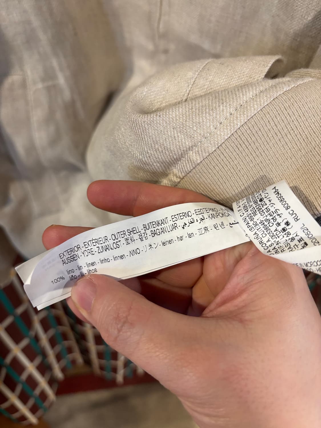 자라 린넨 봄버 자켓 아이보리 상품이미지4