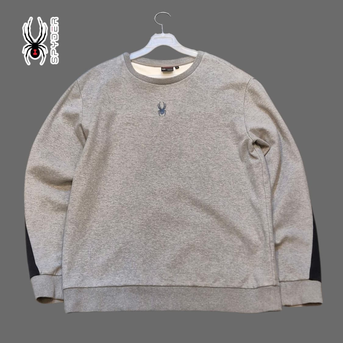 XL 스파이더 그레이 배색 맨투맨  상품이미지1