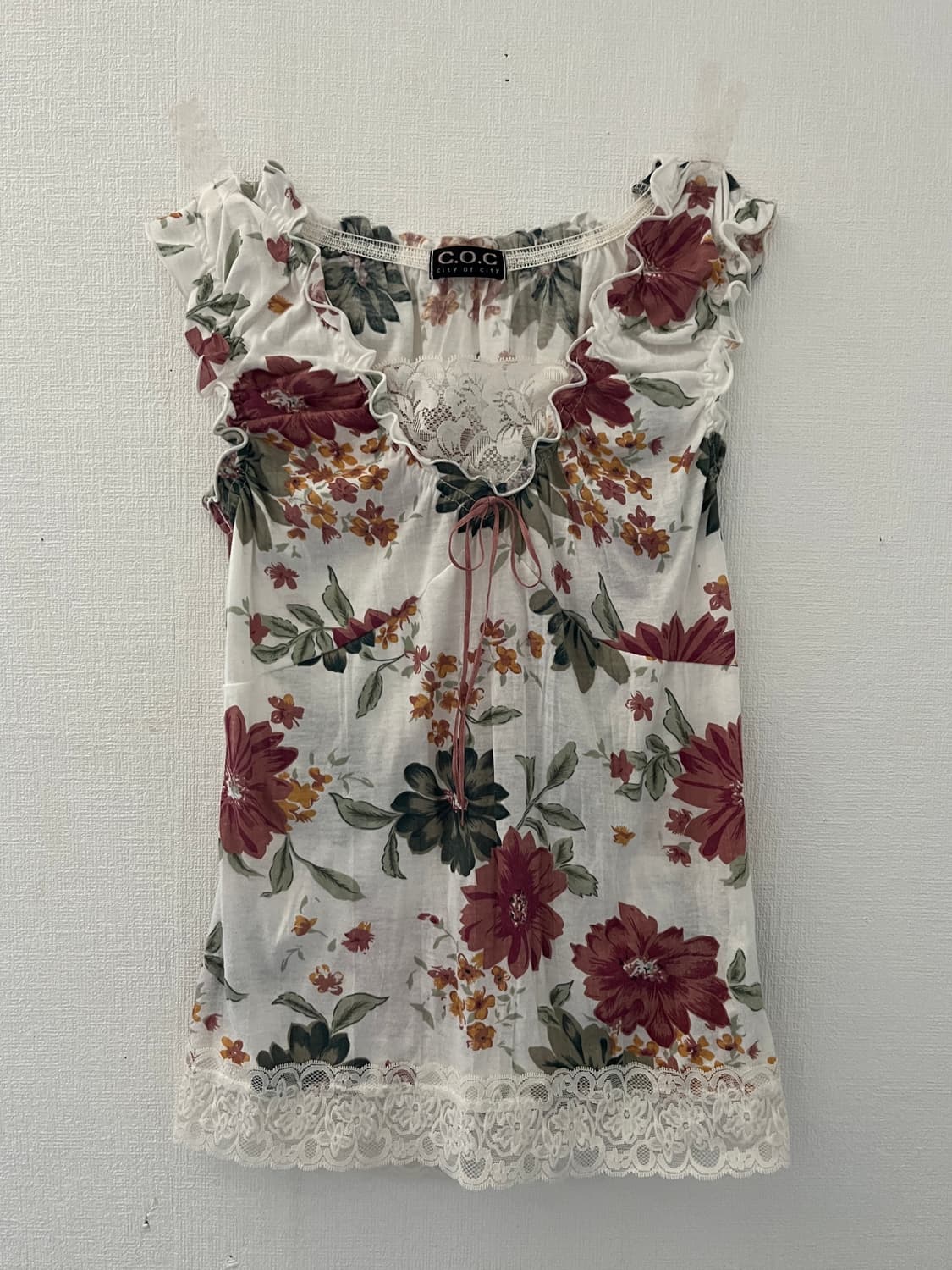 FLORAL SLEEVELESS TOP 상품이미지1